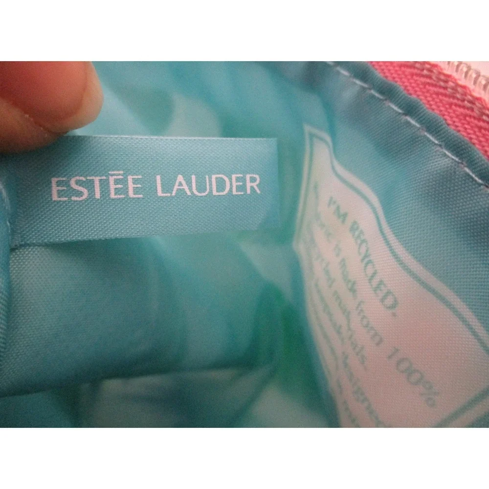 Estee Lauder‎ Ruben Toledo Tropical Parrot Makeup Bag Blue White Floral Cosmetic